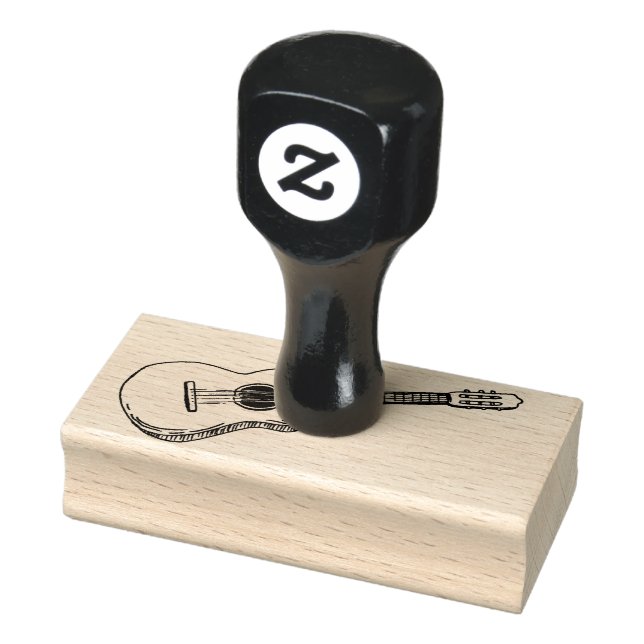 Guitar sketch design rubber stamp (Stamp)