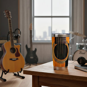 Guitar sound hole personalised insulated tumbler