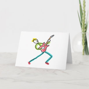 Guitar Stickman Card