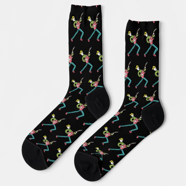 Guitar Stickman Socks (Left)