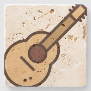guitar stone coaster