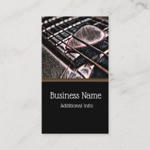Guitar Strings In Leather Business Card 2