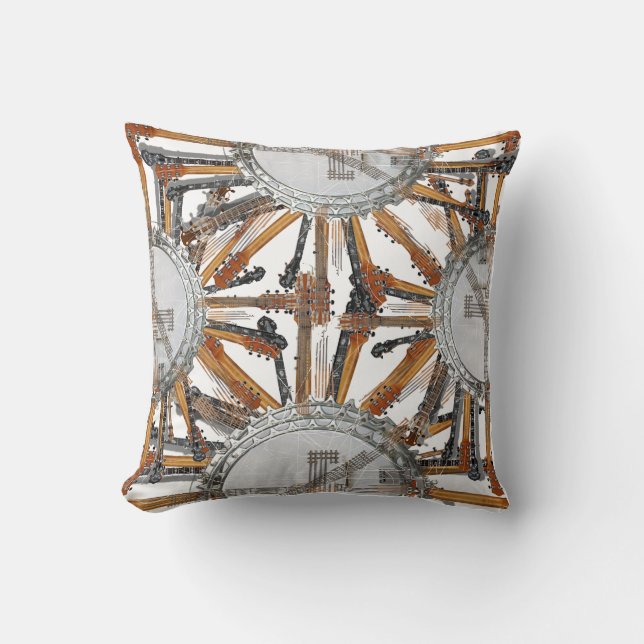 GUITAR STRINGS IN THE SUN CUSHION (Front)