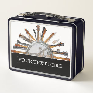 GUITAR STRINGS IN THE SUN METAL LUNCH BOX