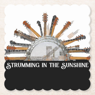 GUITAR STRINGS IN THE SUN PAPER COASTER