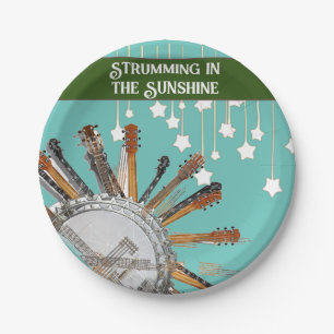 GUITAR STRINGS IN THE SUN PAPER PLATE