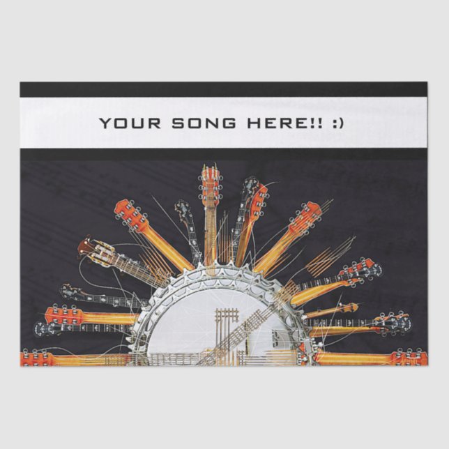 GUITAR STRINGS IN THE SUN TISSUE PAPER (Front)