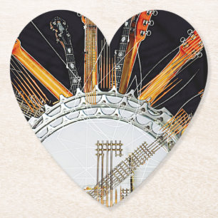 GUITAR STRINGS THE SUN PAPER COASTER