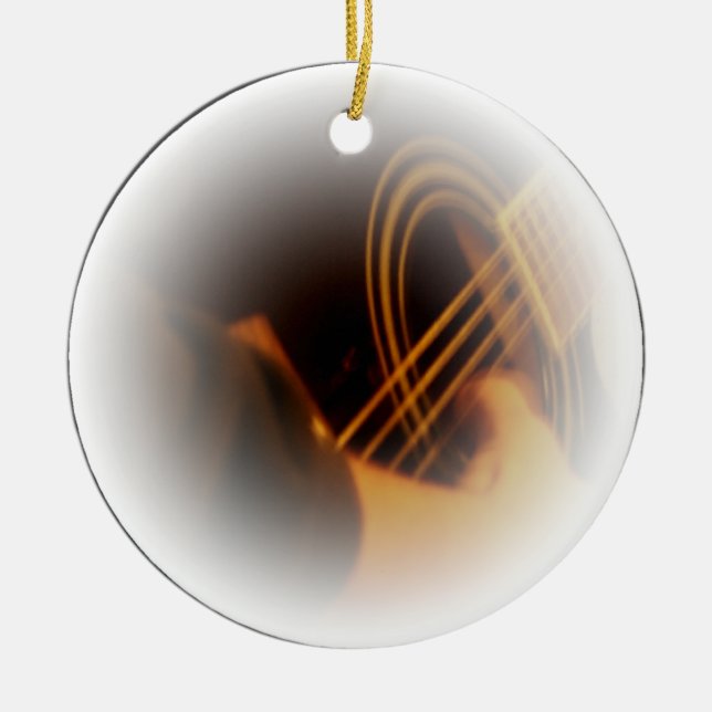 guitar strum ceramic tree decoration (Front)