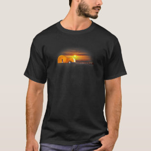 Guitar Sunrise Water Music Horizon Navy T-Shirt