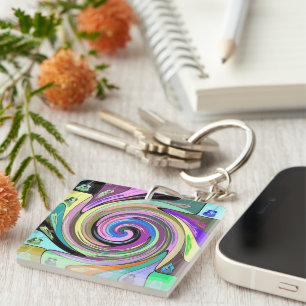 GUITAR SWIRL KEY RING