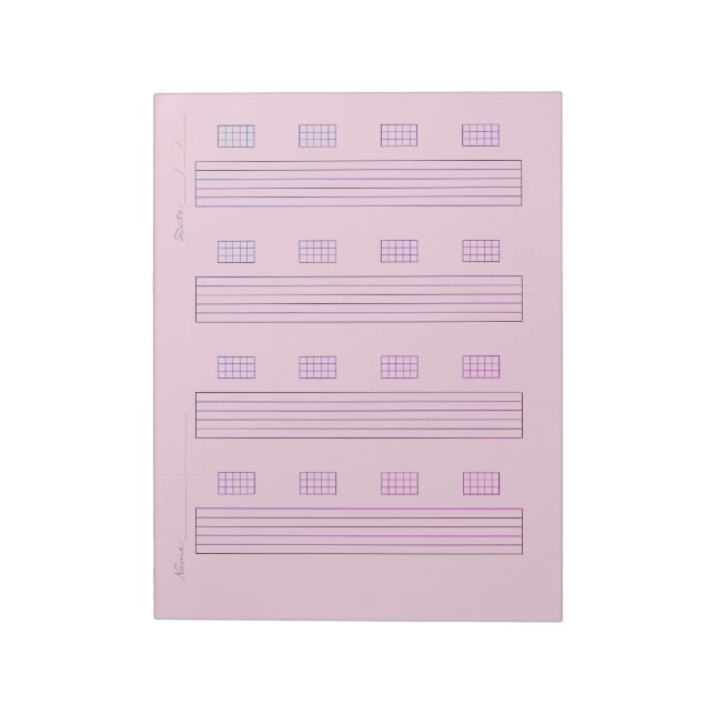 Guitar Tab Paper – Printable Tablature Template Notepad (Rotated)