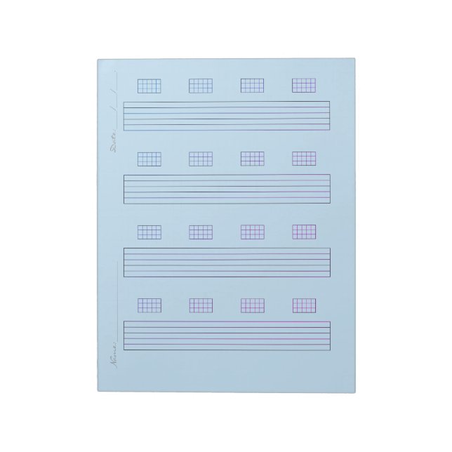 Guitar Tab Paper – Printable Tablature Template Notepad (Rotated)