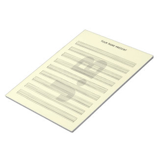 Guitar Tablature Notepad with Watermark