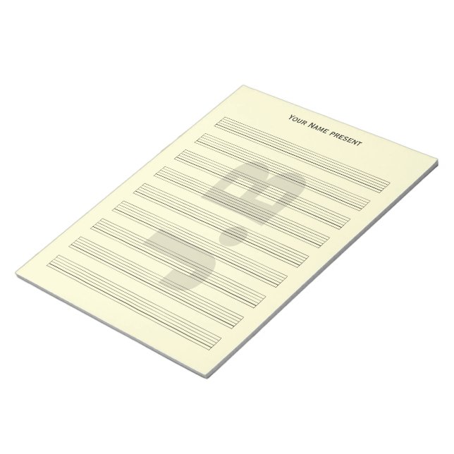 Guitar Tablature Notepad with Watermark (Angled)