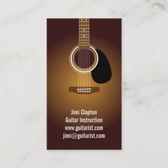 Guitar Teacher Business Card (Front)