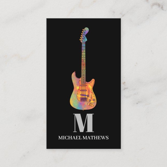 Guitar Teacher Custom Business Card (Front)