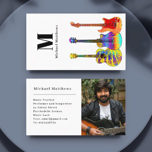 Guitar Teacher Custom Photo Business Card