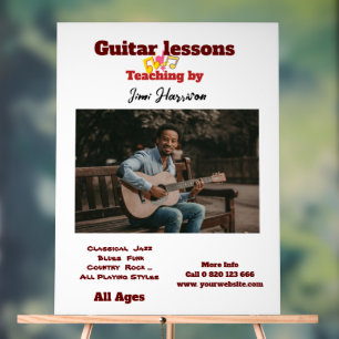 Guitar Teacher  Customised Acrylic Sign