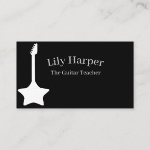 Guitar Teacher   Electric & Acoustic Lessons Busin Calling Card