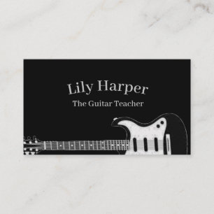 Guitar Teacher   Electric & Acoustic Lessons Busin Calling Card