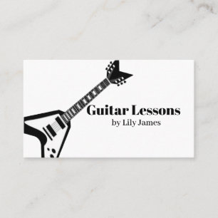 Guitar Teacher   Electric & Acoustic Lessons Calling Card