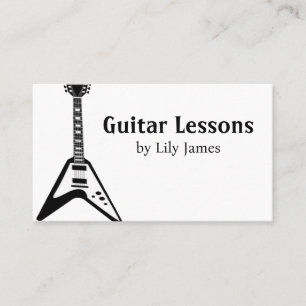 Guitar Teacher   Electric & Acoustic Lessons Calling Card