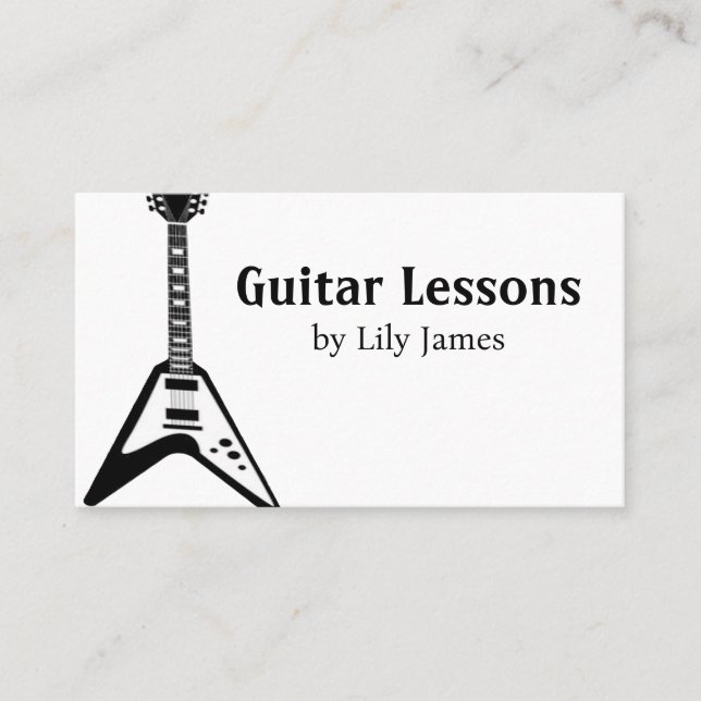 Guitar Teacher | Electric & Acoustic Lessons Calling Card (Front)