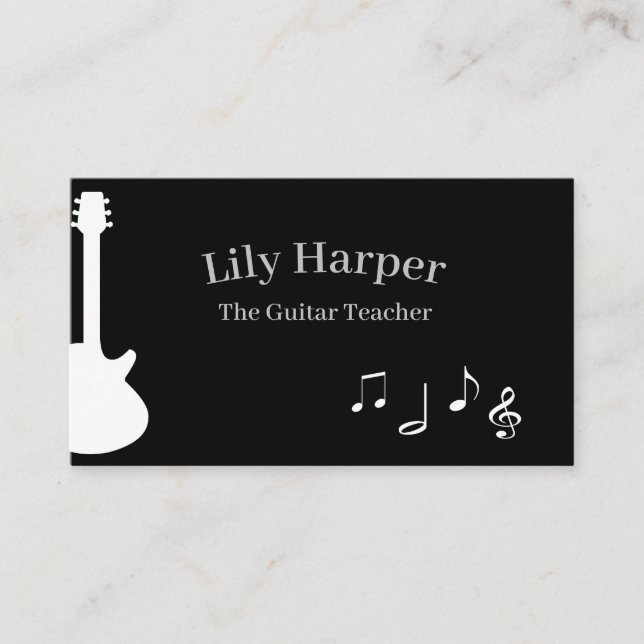 Guitar Teacher | Electric & Acoustic Lessons Calling Card (Front)