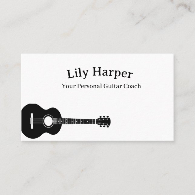 Guitar Teacher | Electric & Acoustic Lessons  Calling Card (Front)
