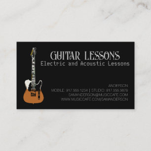 Guitar Teacher   Electric & Acoustic Lessons  Calling Card