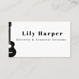 Guitar Teacher   Electric & Acoustic Lessons  Calling Card
