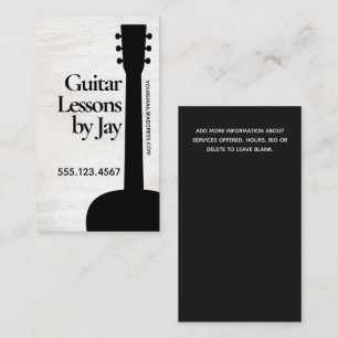 Guitar Teacher Guitarist Business Card