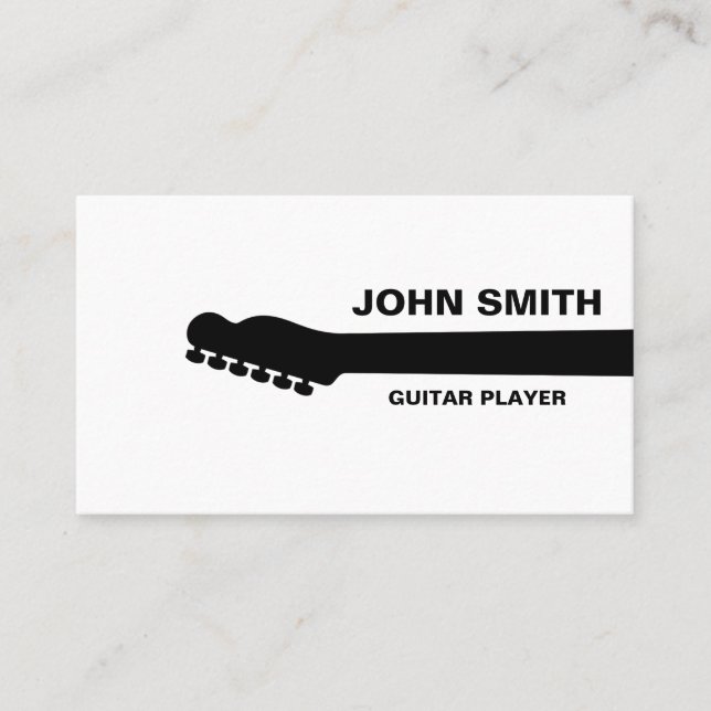 Guitar Teacher Musical Musician Personalised Business Card (Front)