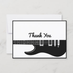 Guitar thank you card