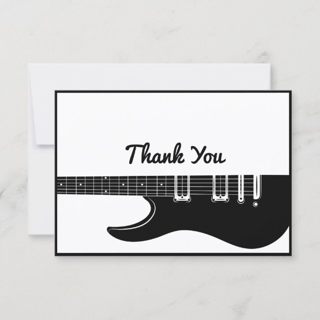 Guitar  thank you card (Front)