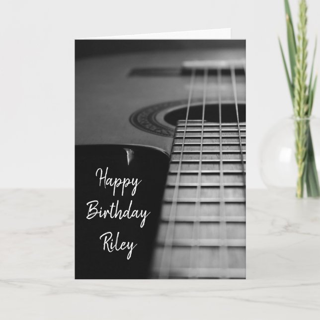 Guitar Themed Birthday Card (Front)