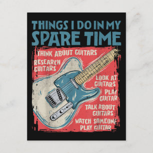 Guitar Things I Do In My Spare Time Funny Electric Enclosure Card