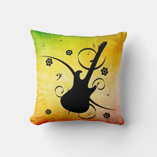 Guitar Throw Pillow (Front)