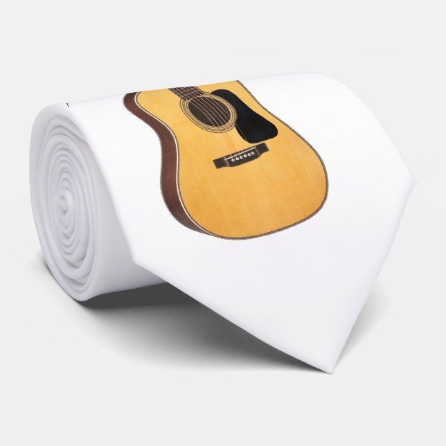 GUITAR -TIE-ON WHITE TIE (Rolled)