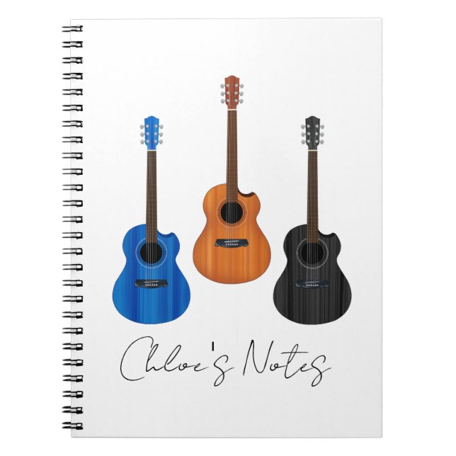 Guitar Trio Spiral Photo Notebook (Front)