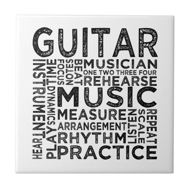 Guitar Typography Tile (Front)