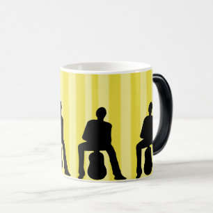 Guitar Vibes: Musician Man Silhouette  Magic Mug