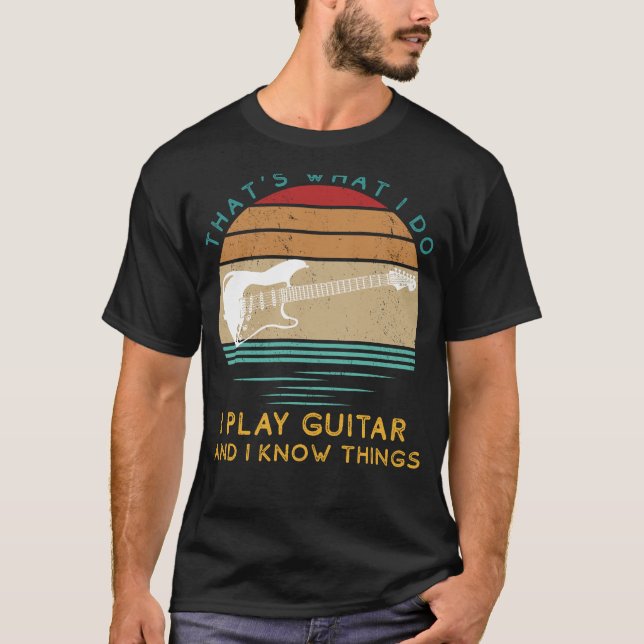 Guitar Virtuoso: Chords & Witty Wisdom | Humourous T-Shirt (Front)