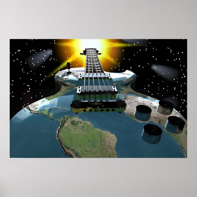 Guitar World by chellea Poster (Front)