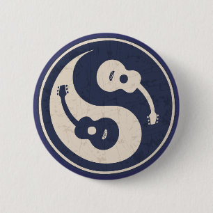 Guitar Yang -blue 6 Cm Round Badge