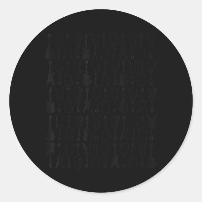 Guitaraholic Guitar design for Guitar Player  Classic Round Sticker (Front)