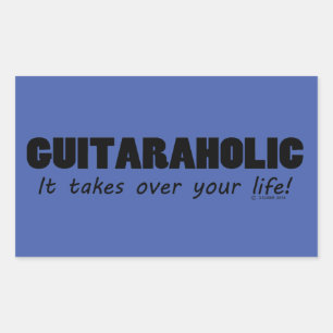 Guitaraholic Life Rectangular Sticker