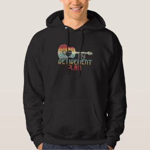 Guitare Band Retirement Plan Musik Cd Vinyl Vintag Hoodie
