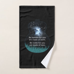 Guitarist Be Humble For You Are Made Of Earth Xmas Hand Towel